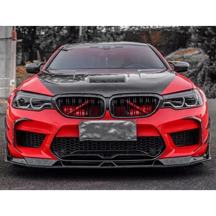 AE Style Modern Carbon Fiber Front & Rear Bumper Accessories for  M5 F90 New Condition Auto Upgrade Purpose Chin Surround